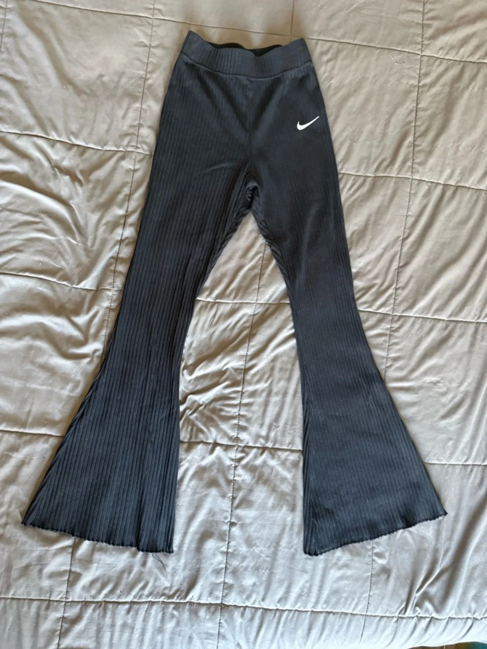 Womens Nike Flare Ribbed Pants - Picture 2 of 5